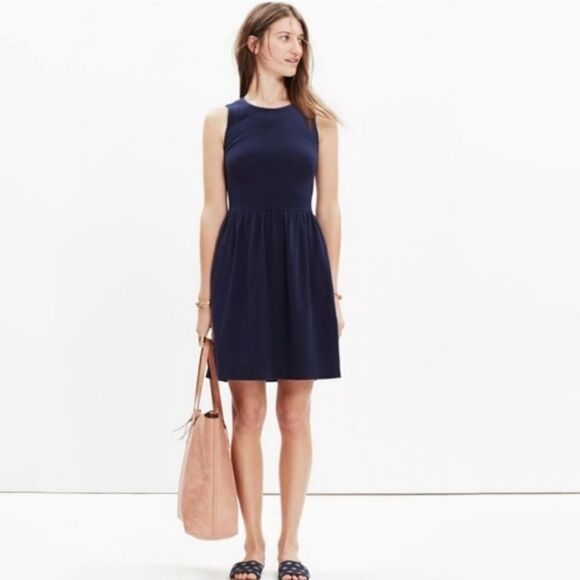 Madewell afternoon dark blue dress size small - Picture 1 of 5